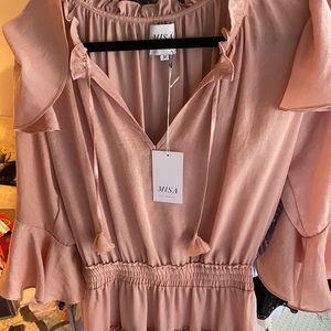 Misa pink ruffle dress